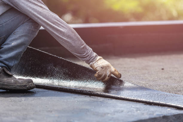 Professional Exterior Waterproofing technician working in Remus, MI